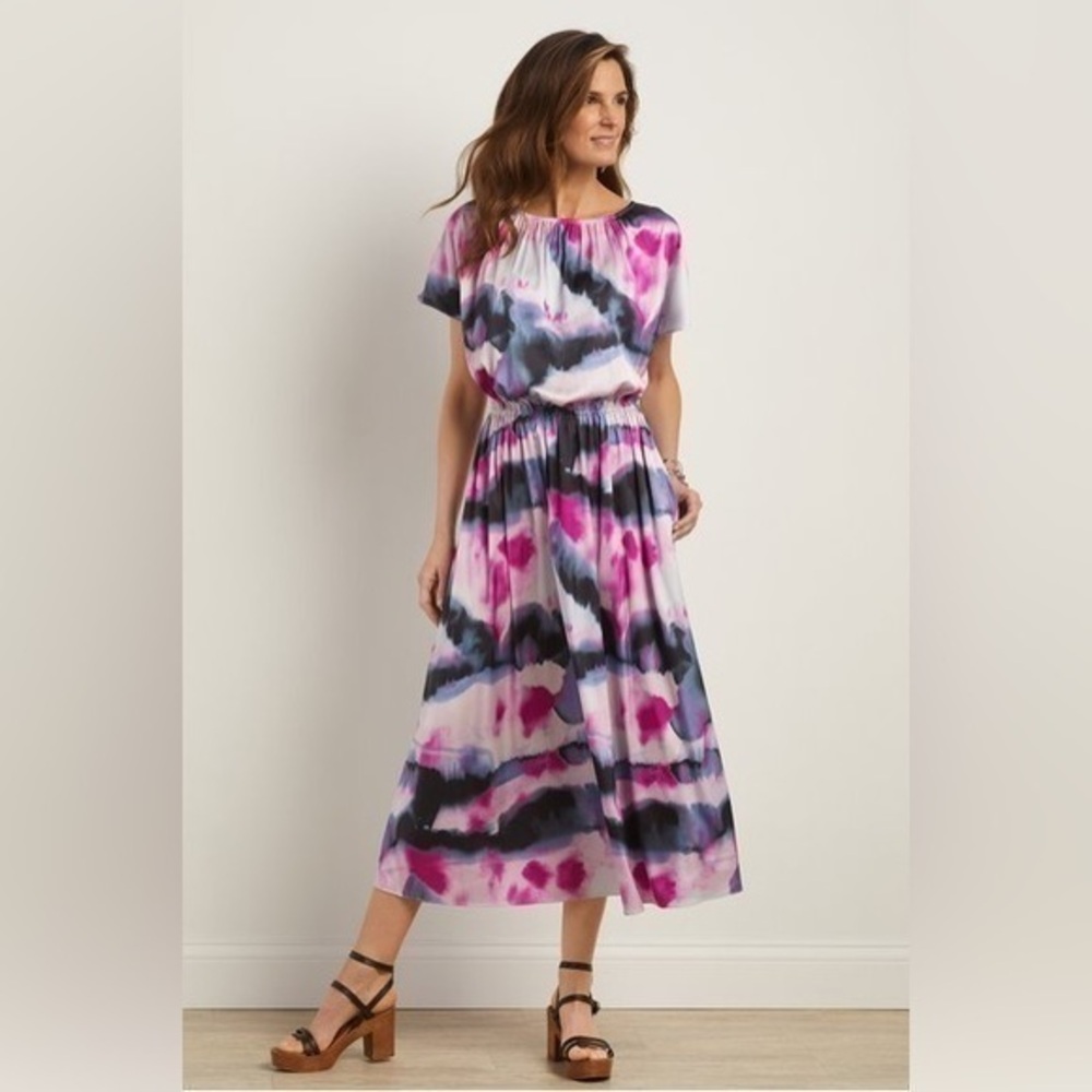 Soft Surroundings Pink and Purple Maxi Dress